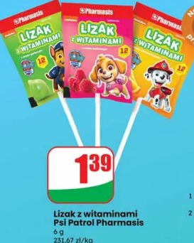Lizak z witaminami Psi Patrol Pharmasis