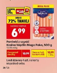 Parówki z szynki Kraina Wędlin Mega Paka