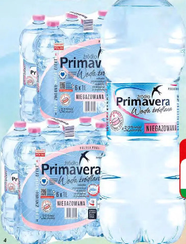 Woda źródlana niegazowana Primavera