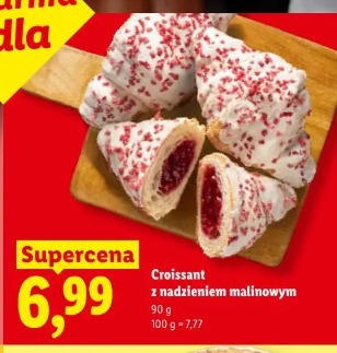 Croissant z nadzieniem malinowym