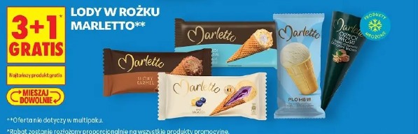 Lody w rożku Marletto