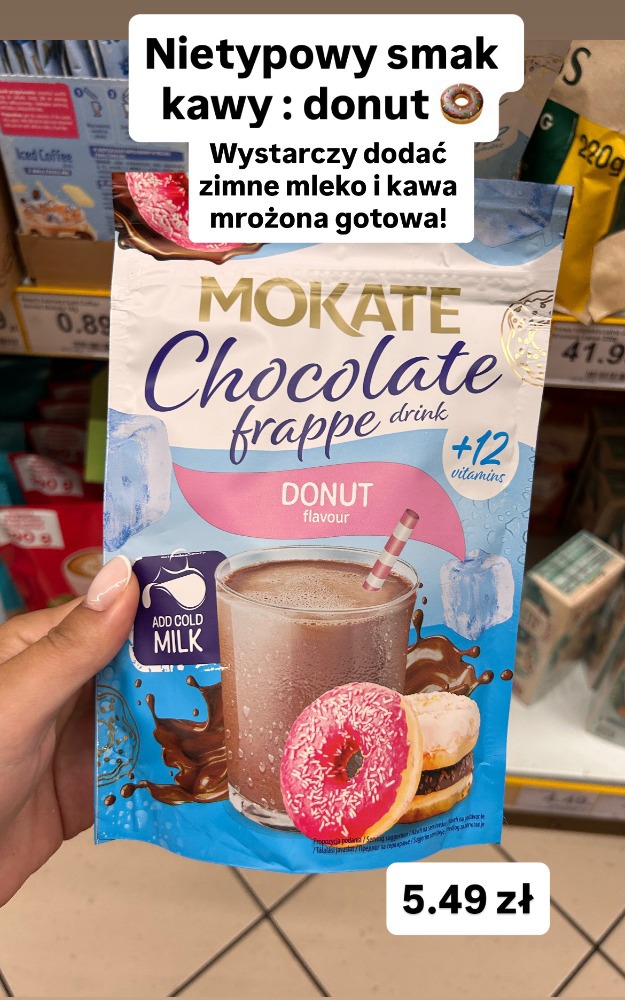 Mokate Chocolate frappe drink donut flavour