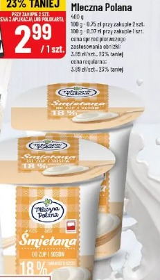 Śmietana 18% Mleczna Polana