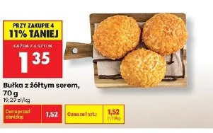 Bułka z żółtym serem