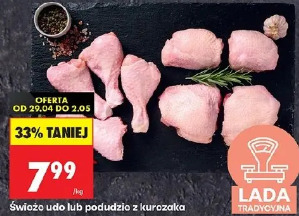 Świeże udo lub podudzie z kurczaka