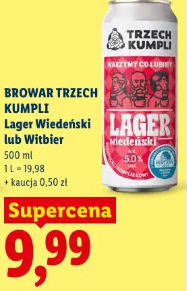 Browar Trzech Kumpli Lager Wiedeński lub Witbier