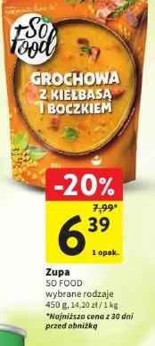 Zupa grochowa z kiełbasą i boczkiem So Food