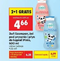 3w1 Szampon, żel pod prysznic i płyn do kąpieli Pinio