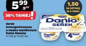 Serek homogenizowany o smaku waniliowym Danio Danone