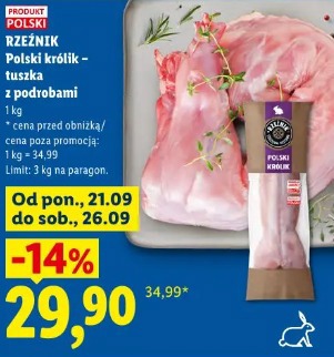 Rzeźnik Polski królik tuszka z podrobami
