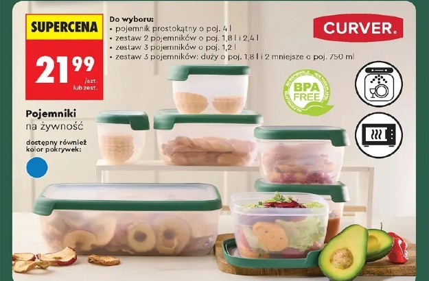 Pojemniki na żywność Curver