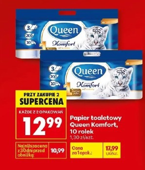 Papier toaletowy Queen Komfort, 10 rolek