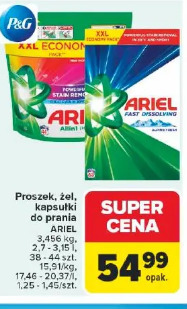 Proszek, żel, kapsułki do prania Ariel