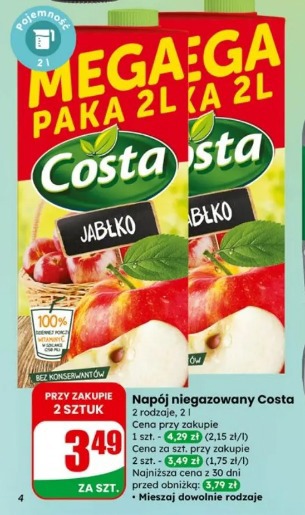 Napój niegazowany Costa