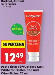 Pasta do zębów Colgate Max White for Coffee, Tea And Wine Stains