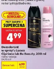Dezodorant w spray’u Lucca Cipriano lub Be Beauty