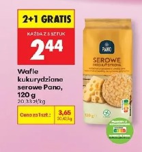 Wafle kukurydziane serowe Pano