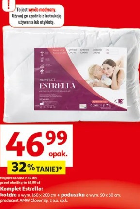 Komplet Estrella: kołdra + poduszka