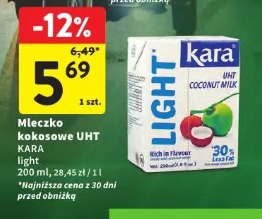 Mleczko kokosowe UHT Kara light
