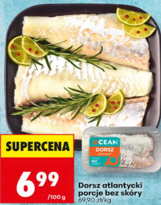 Dorsz atlantycki porcje bez skóry Ocean