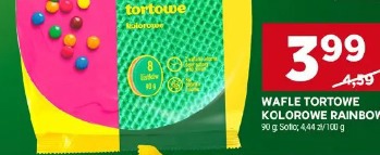 Wafle tortowe kolorowe Rainbow