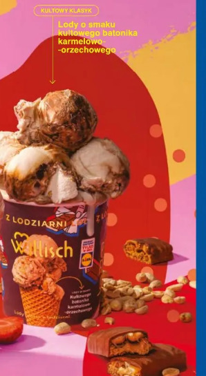 Lody Willisch w kubku o smaku kultowego batonika karmolowo-orzechowego