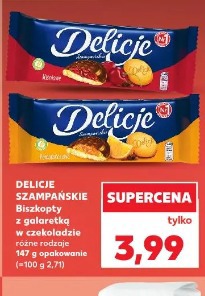 Delicje Szampańskie Biszkopty z galaretką w czekoladzie