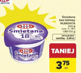 Śmietana bez laktozy MLEKOVITA