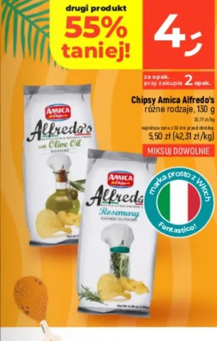 Chipsy Amica Alfredo's różne rodzaje