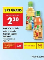 Sok 100% lub sok + woda Kubuś Baby