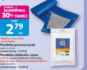 Plandeka przezroczysta / niebiesko-szara