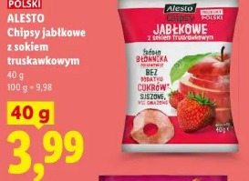 Alesto Chipsy jabłkowe z sokiem truskawkowym