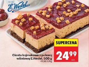 Ciasto kajmakowe z polewą wiśniową E. Wedel