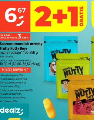 Suszone owoce lub orzechy Frutty Nutty Boyz