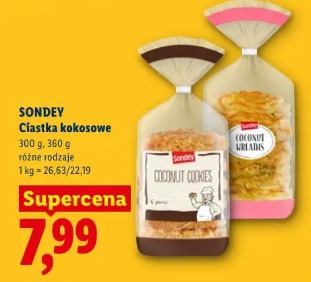 Sondey ciastka kokosowe