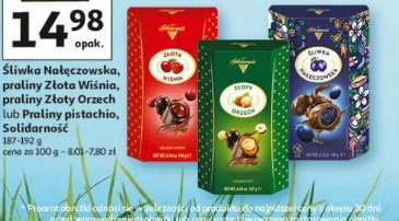 Śliwka Nałęczowska, praliny Złota Wiśnia, praliny Złoty Orzech lub Praliny pistachio, Solidarność