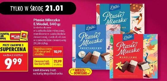 Ptasie Mleczko E.Wedel śmietankowe