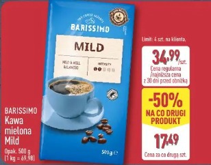 Barissimo Kawa mielona Mild