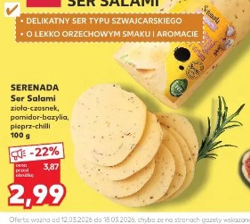 Serenada Ser Salami zioło-czosnek, pomidor-bazylia, pieprz-chili