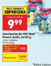 Zawieszka do WC Bref Power Aktiv, 2x50 g
