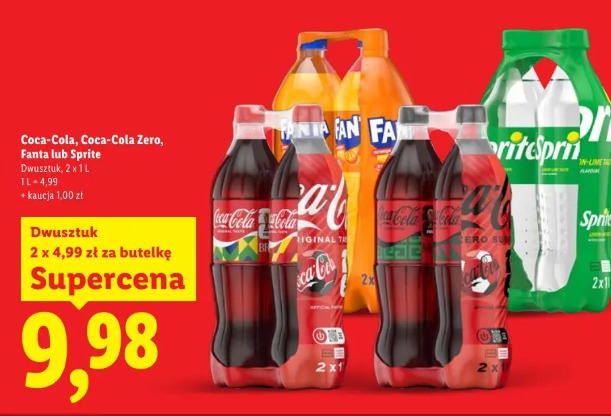 Coca-Cola, Coca-Cola Zero, Fanta lub Sprite