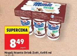 Napój Monte Drink Zott, 6x95 ml