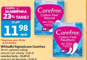 Wkładki higieniczne Carefree Cotton Feel Flexiform