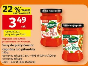 Sosy do pizzy Łowicz łagodny lub pikantny