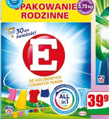 E proszek do prania do kolorowych i ciemnych tkanin