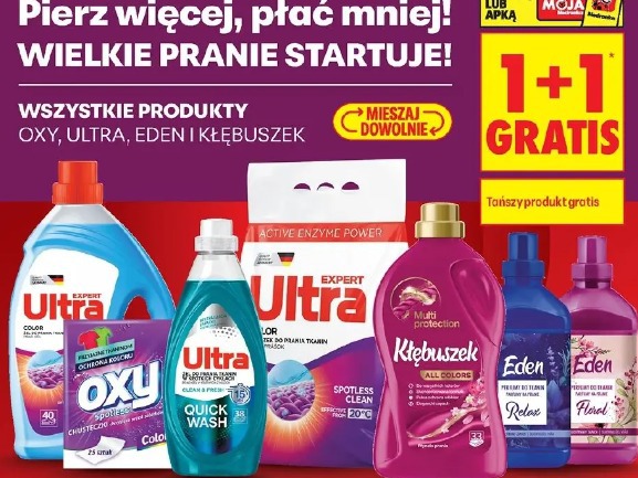 Wszystkie produkty Oxy, Ultra, Eden i Kłębuszek