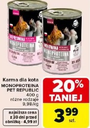 Monoproteina karma dla kota PET REPUBLIC