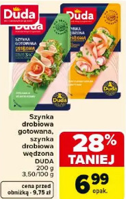 Szynka drobiowa gotowana, szynka drobiowa wędzona Duda