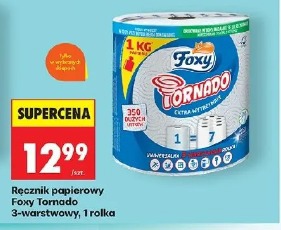 Ręcznik papierowy Foxy Tornado 3-warstwowy, 1 rolka