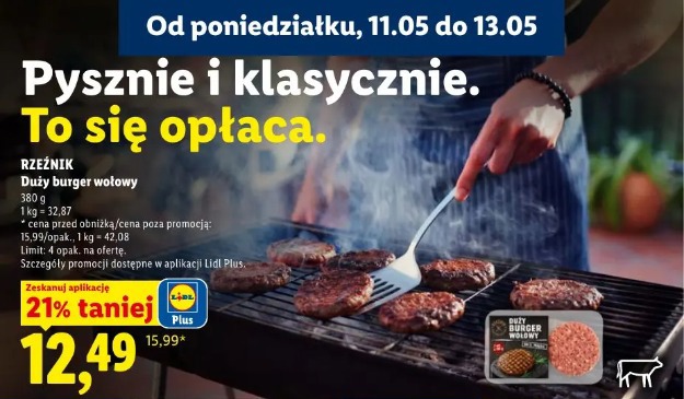 Rzeźnik Duży burger wołowy